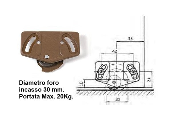 Scorrevole inferiore in Plastica