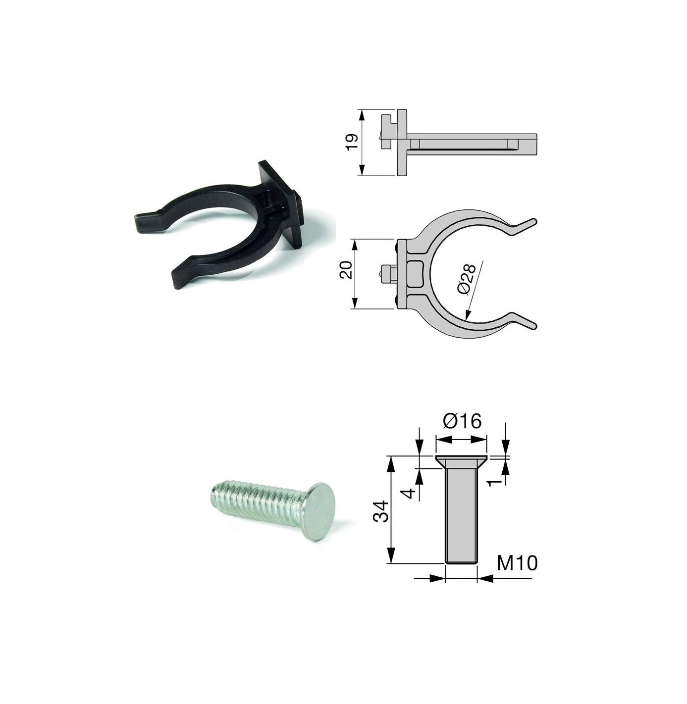 Adjustable feet for furniture and kitchens in PVC