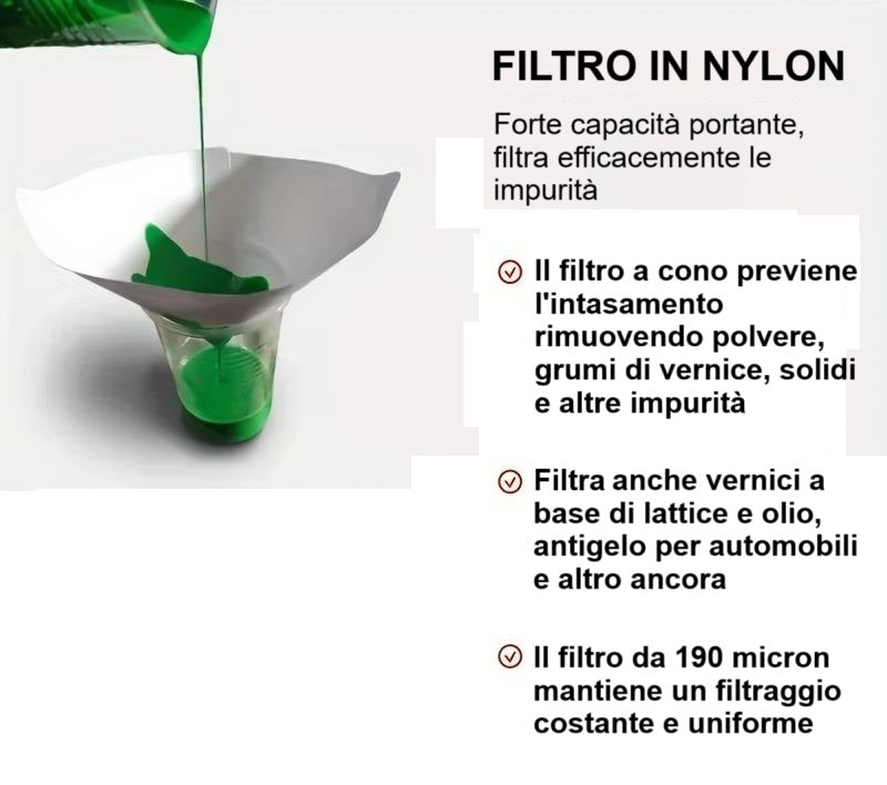 Filtro a cono per vernici