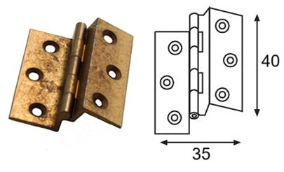 Cerniera Ottone fresato Curva