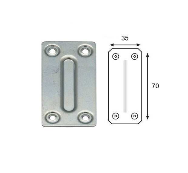 Rectangular reinforcement plate