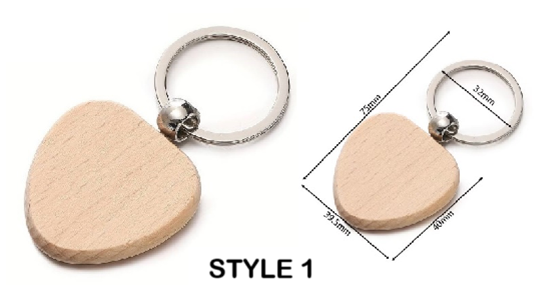 Wooden Keychain with Engraving