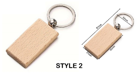 Wooden Keychain with Engraving