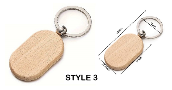 Wooden Keychain with Engraving