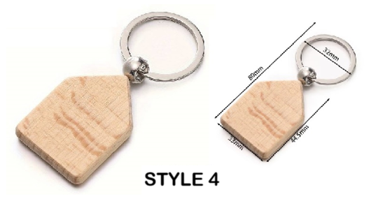 Wooden Keychain with Engraving