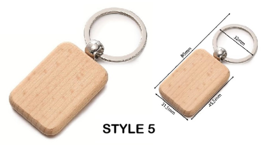 Wooden Keychain with Engraving