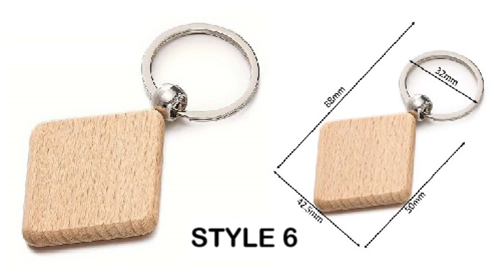 Wooden Keychain with Engraving