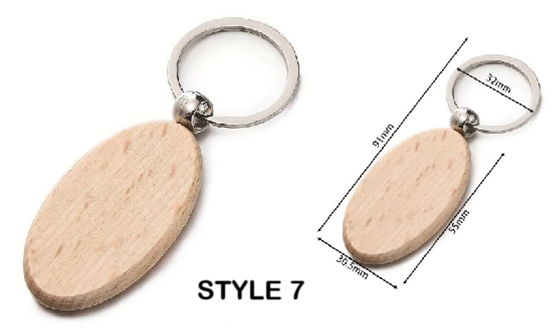 Wooden Keychain with Engraving