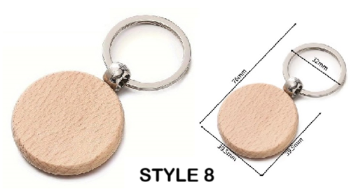 Wooden Keychain with Engraving