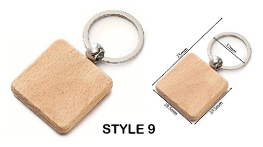 Wooden Keychain with Engraving