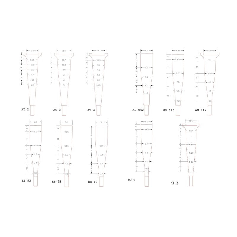 Forma intercambiabile per Oboe barocco/classico/d'amore Chiarugi (punta)