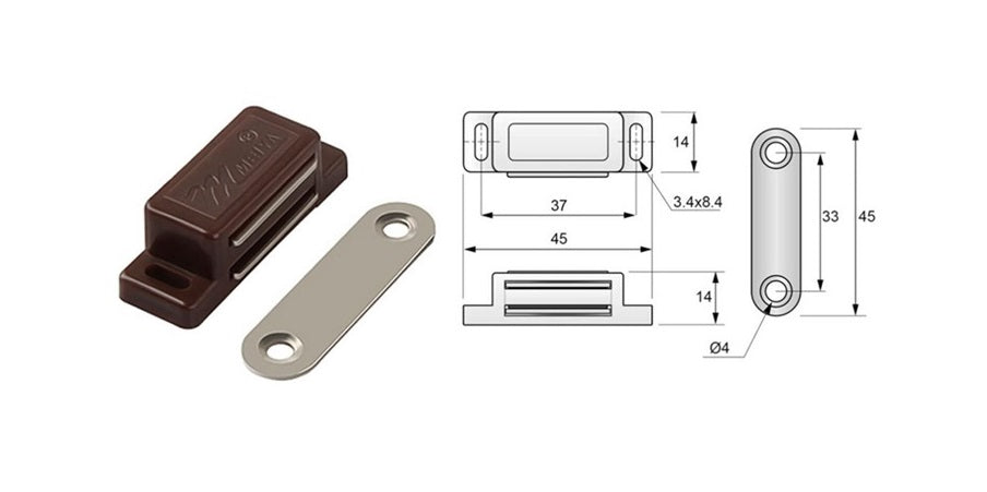 Magnetic furniture lock