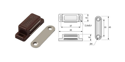 Magnetic furniture lock