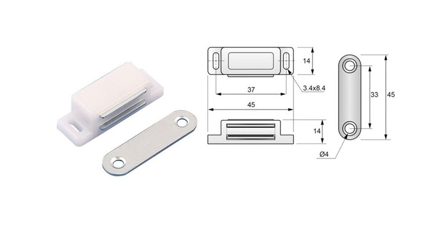 Magnetic furniture lock