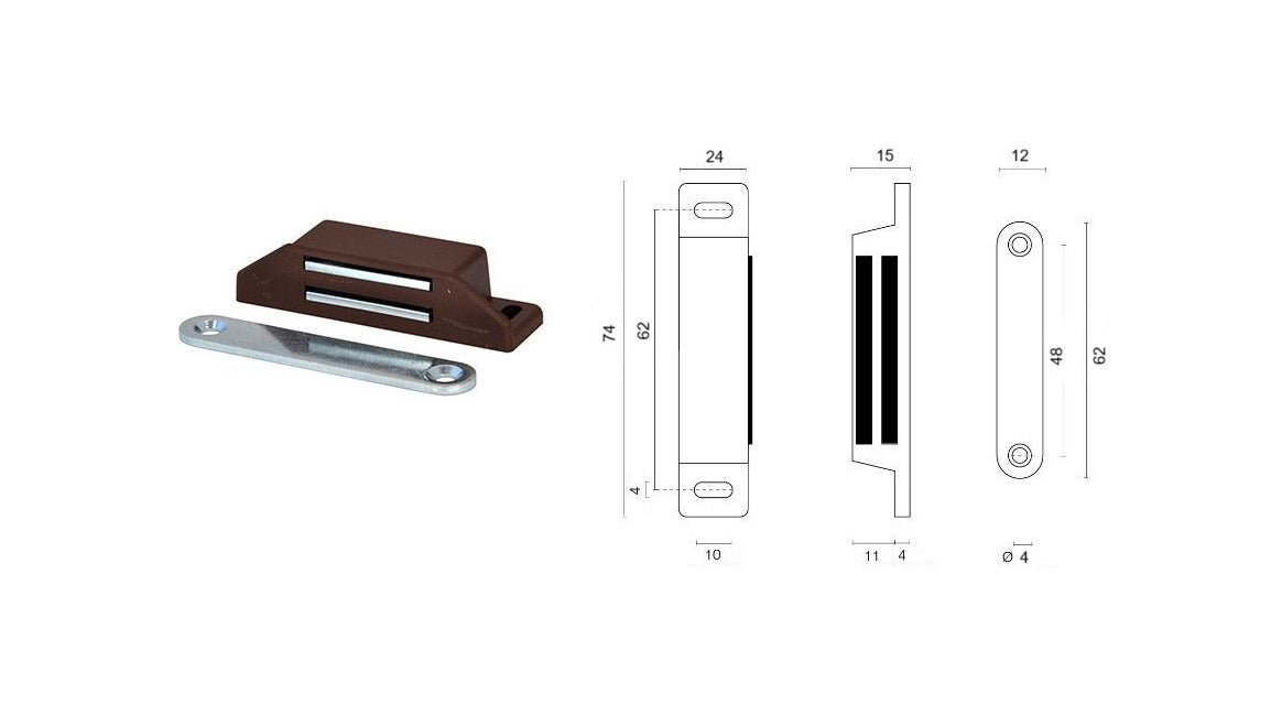 Magnetic furniture lock