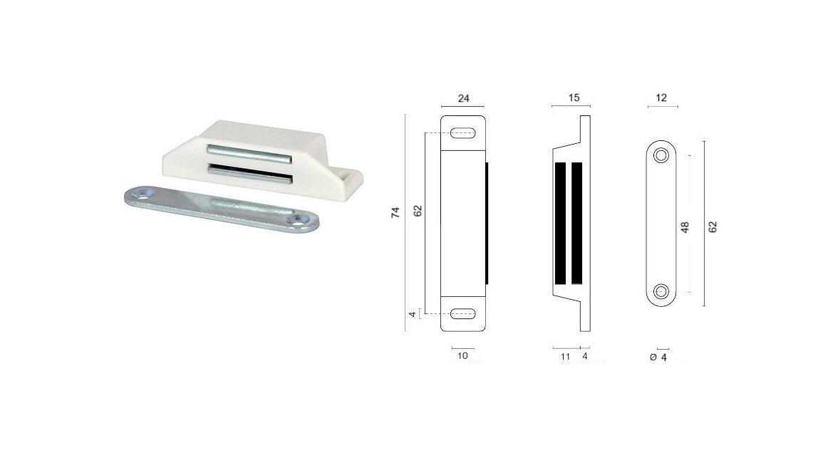 Magnetic furniture lock