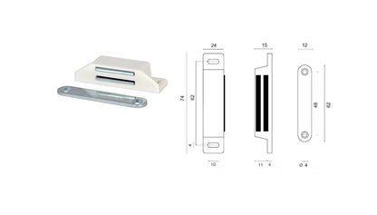 Magnetic furniture lock