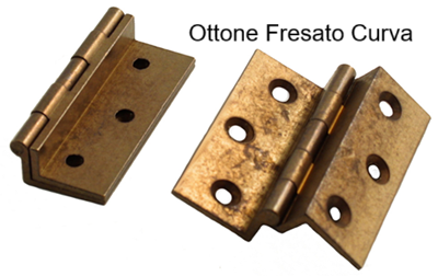 Cerniera Ottone fresato Curva