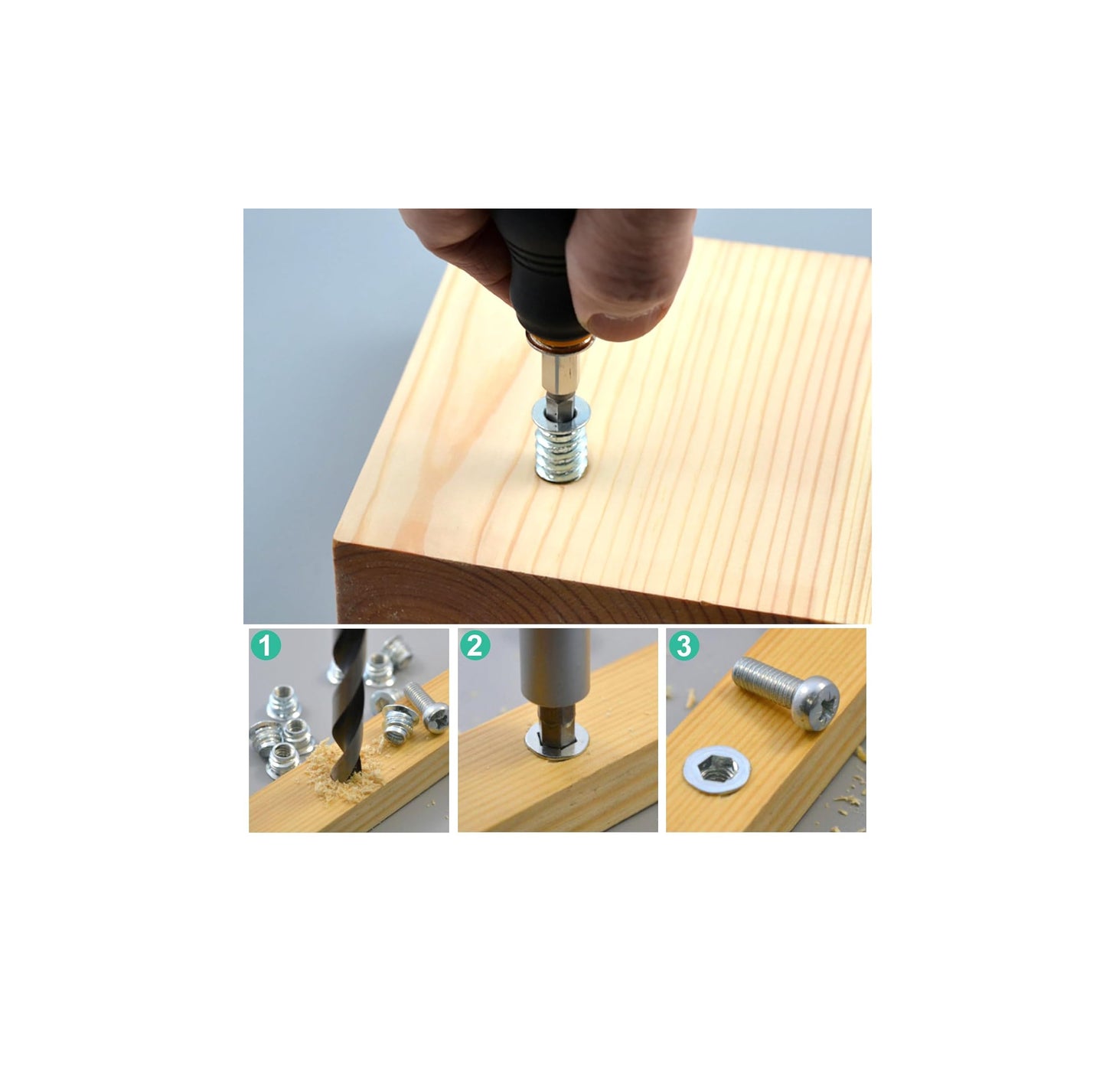 Boccole filettate per legno