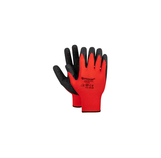 Red work gloves