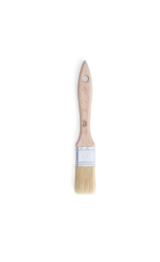 Brush with wooden handle