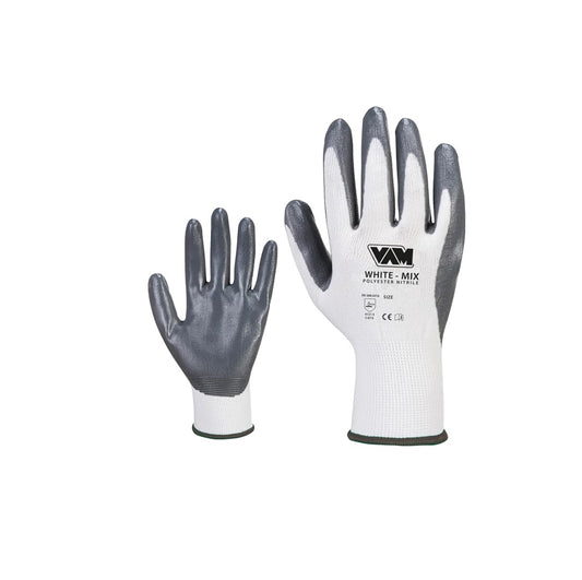 Gray work gloves