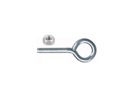 Eyelet closed with nut