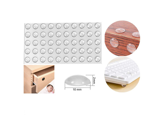 Transparent adhesive bumpers