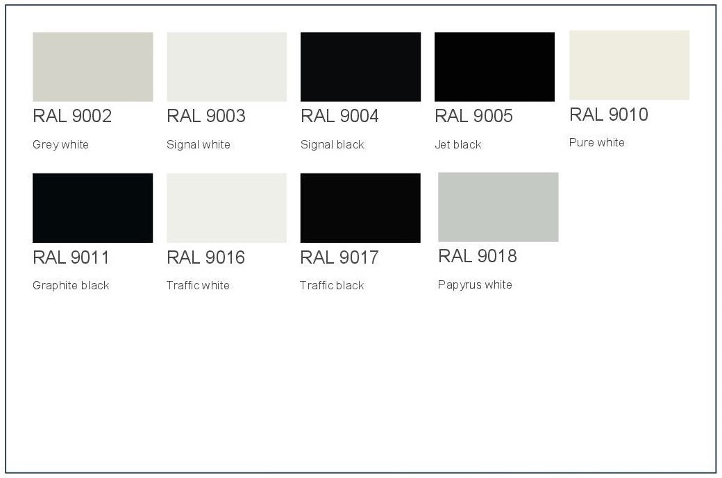 RAL 9002 &gt;&gt; RAL 9018