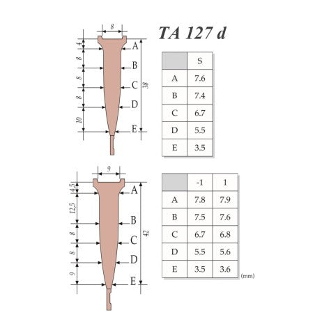 Forma intercambiabile per Oboe d'amore Chiarugi (punta)